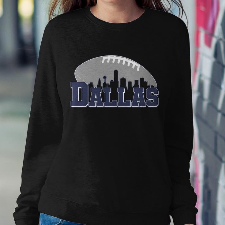 Dallas Texas Skyline City Football Fan Sweatshirt Gifts for Her