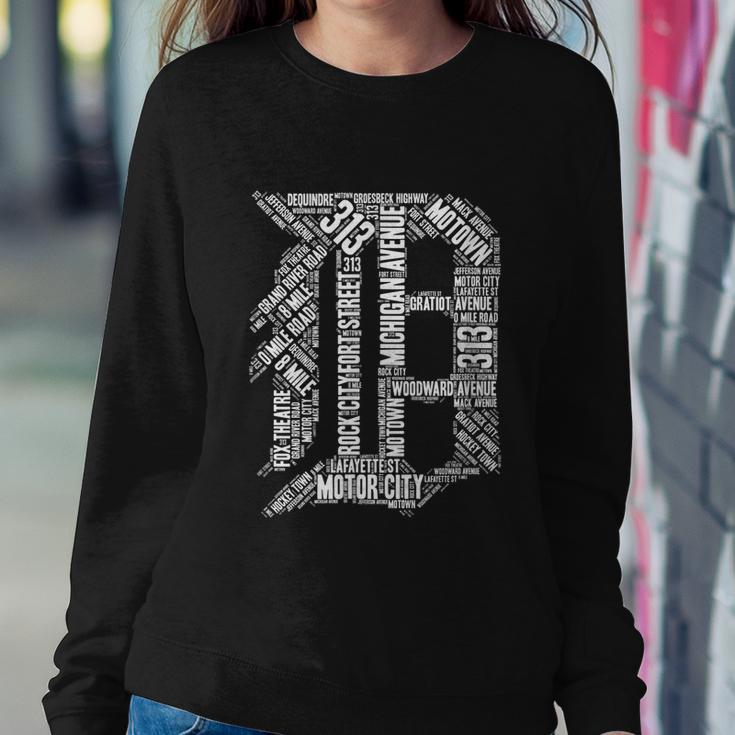 Detroit Graphic D Sweatshirt Gifts for Her