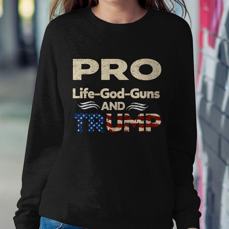 Donald Trump Pro Life God Gun Sweatshirt Gifts for Her