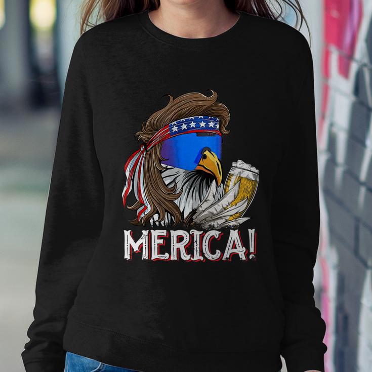 Eagle Mullet 4Th Of July Beer Usa American Flag Merica Cool Gift Sweatshirt Gifts for Her