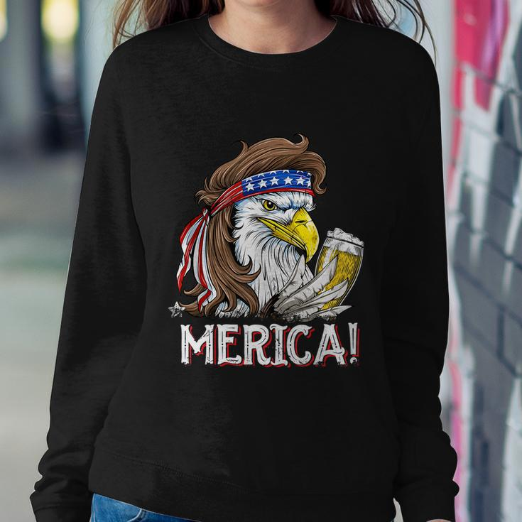Eagle Mullet 4Th Of July Beer Usa American Flag Merica Meaningful Gift Sweatshirt Gifts for Her