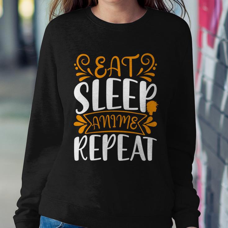 Eat Sleep Anime Repeat V2 Sweatshirt Gifts for Her