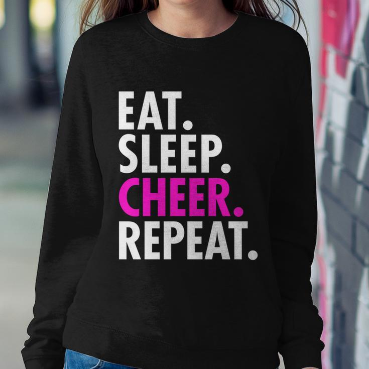 Eat Sleep Cheer Repeat Cheerleading Girls Women Gift Cute Great Gift Sweatshirt Gifts for Her