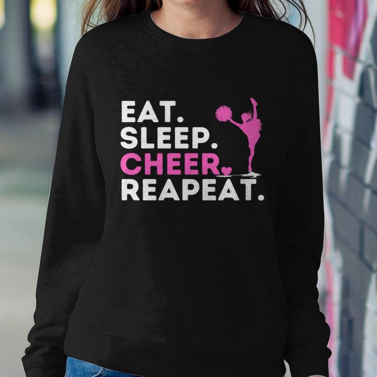 Eat Sleep Cheer Repeat Meaningful Gift Cheerleader Cheerleading Cheering Gift Sweatshirt Gifts for Her