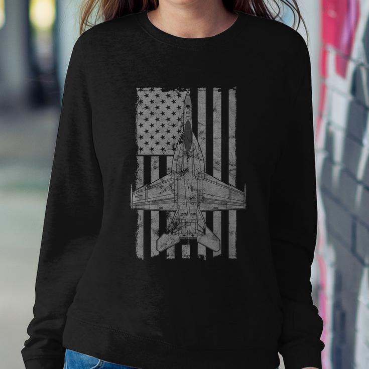 F18 Super Hornet Jet Airplane Vintage Flag Tshirt Sweatshirt Gifts for Her