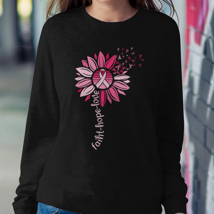 Faith Hope Love Pink Ribbon Breast Caner Sweatshirt Gifts for Her