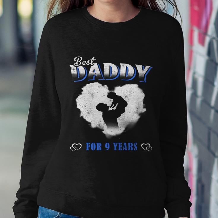 Father Baby Best Dad Daddy For 9 Years Happy Fathers Day Gift Graphic Design Printed Casual Daily Basic Sweatshirt Gifts for Her