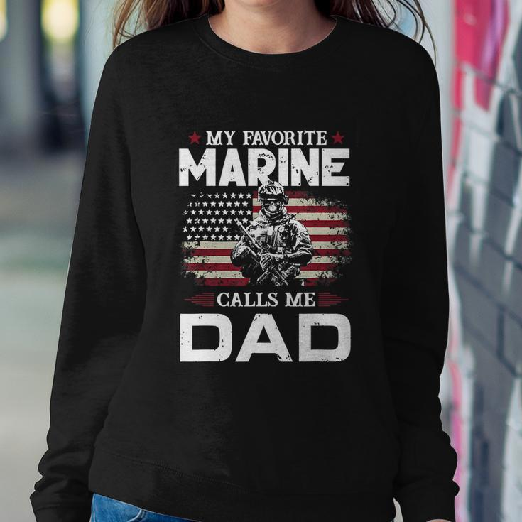 Fathers Day Flag My Favorite Marine Calls Me Dad Tshirt Sweatshirt Gifts for Her