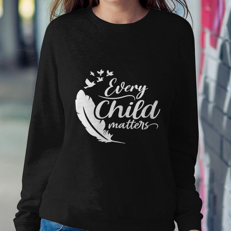 Feathers Every Child Matters Orange Day Sweatshirt Gifts for Her