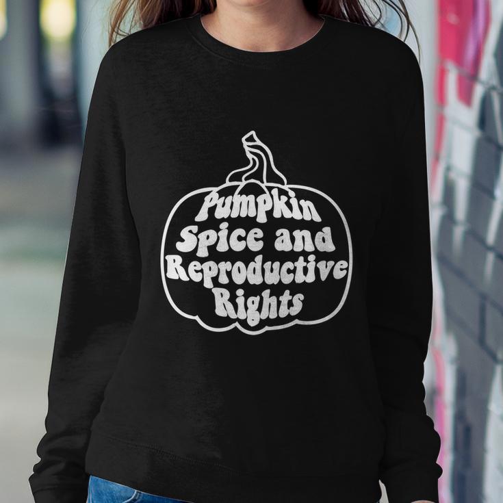 Feminist Halloween Pumpkin Spice And Reproductive Rights Gift Sweatshirt Gifts for Her