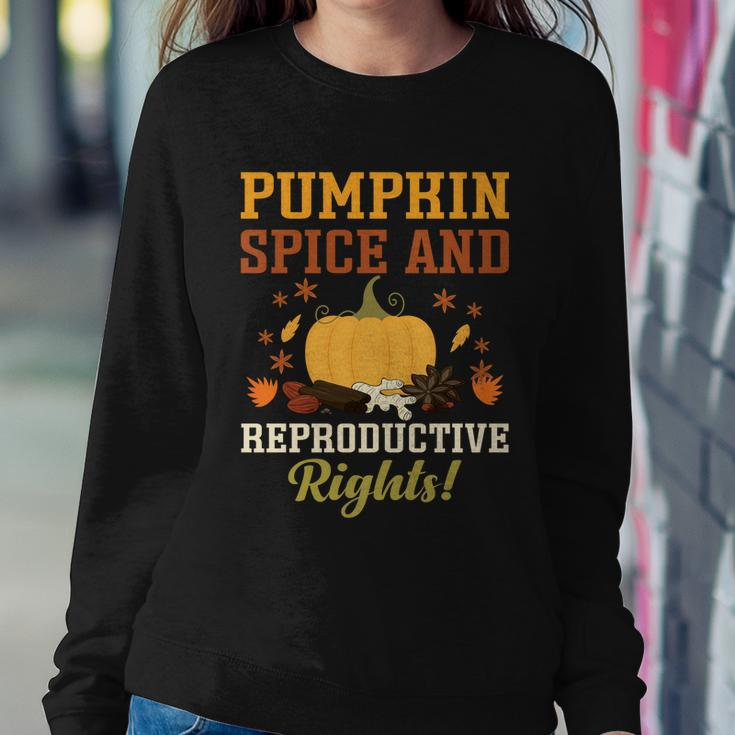 Feminist Womens Rights Pumpkin Spice And Reproductive Rights Gift Sweatshirt Gifts for Her