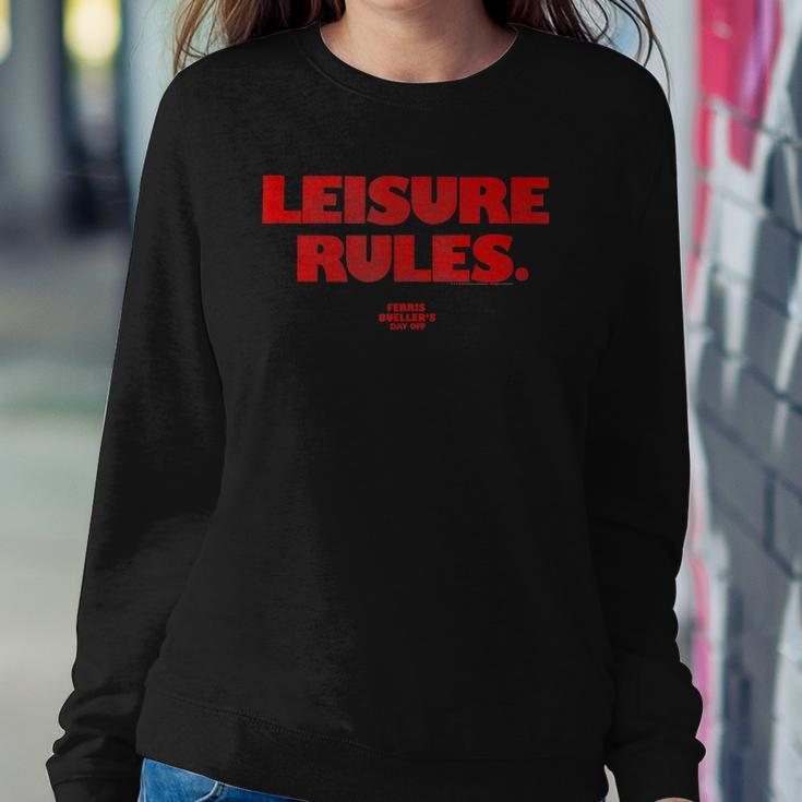 Ferris Bueller&8217S Day Off Leisure Rules Sweatshirt Gifts for Her