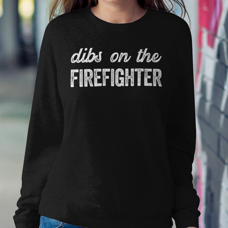Firefighter Funny Firefighter Wife Dibs On The Firefighter V2 Sweatshirt Gifts for Her
