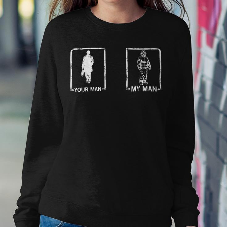 Firefighter Funny Fireman Girlfriend Wife Design For Firefighter V2 Sweatshirt Gifts for Her
