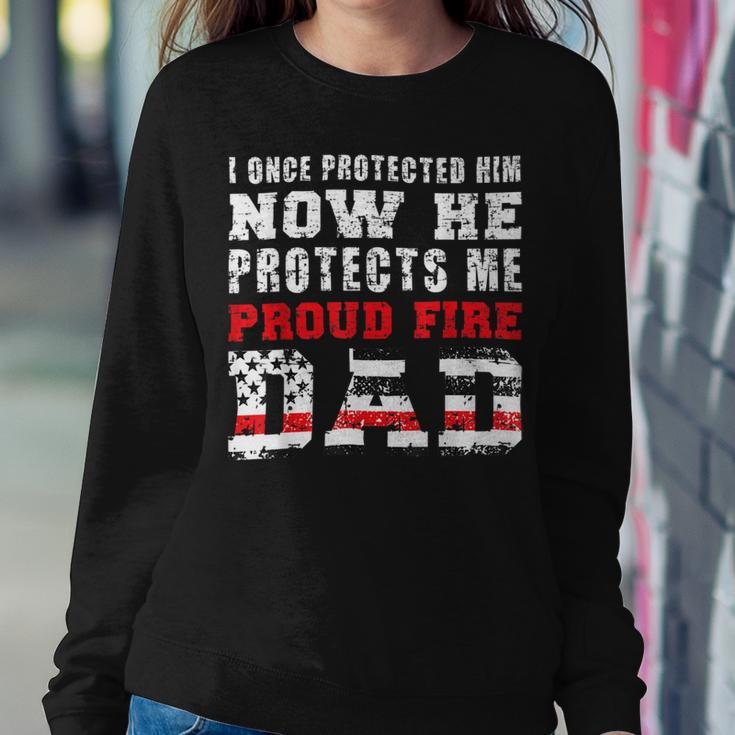 Firefighter Proud Fire Dad Fireman Father Of A Firefighter Dad Sweatshirt Gifts for Her
