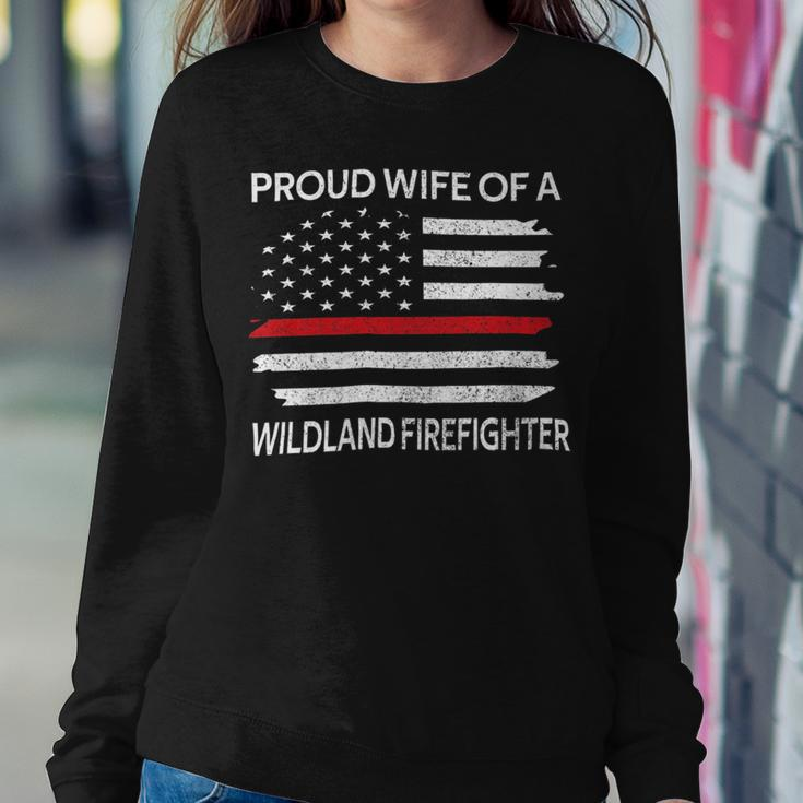 Firefighter Proud Wife Of A Wildland Firefighter Wife Firefighting Sweatshirt Gifts for Her