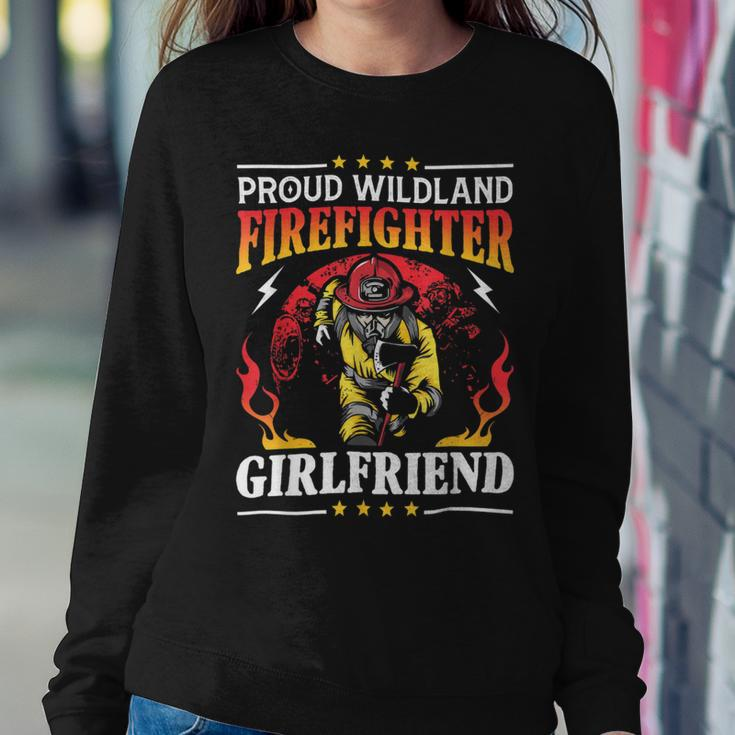 Firefighter Proud Wildland Firefighter Girlfriend Gift Sweatshirt Gifts for Her