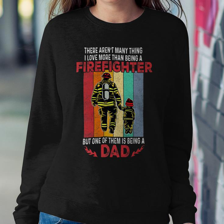 Firefighter Retro Vintage Father And Son Firefighter Dad Fathers Day Sweatshirt Gifts for Her