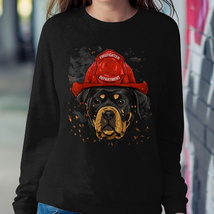 Firefighter Rottweiler Firefighter Rottweiler Dog Lover Sweatshirt Gifts for Her