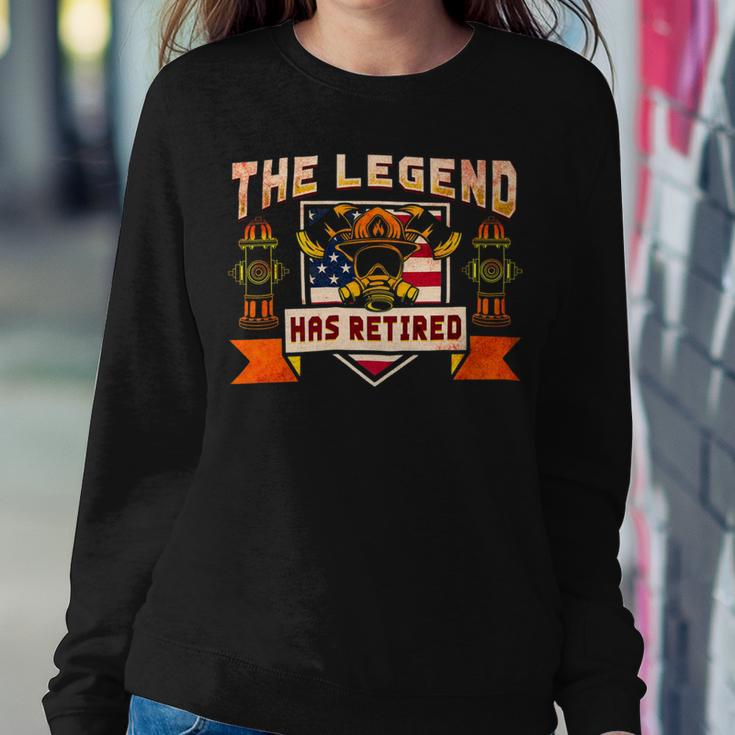 Firefighter The Legend Has Retired Fireman Firefighter _ Sweatshirt Gifts for Her