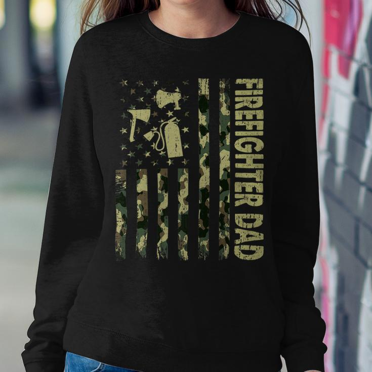 Firefighter Usa Flag Camouflage Firefighter Dad Patriotic Fathers Day Sweatshirt Gifts for Her