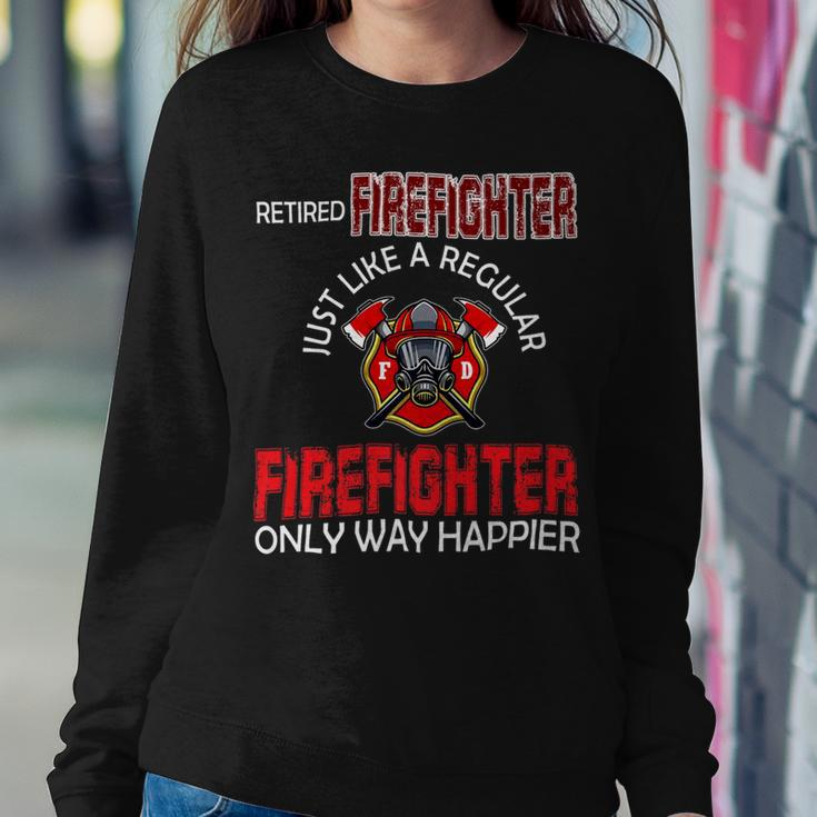 Firefighter Vintage Retired Firefighter Definition Only Happier Retire V3 Sweatshirt Gifts for Her