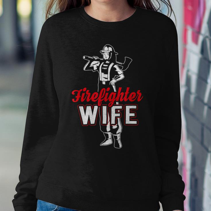 Firefighter Wildland Fireman Volunteer Firefighter Wife Fire Department_ V3 Sweatshirt Gifts for Her