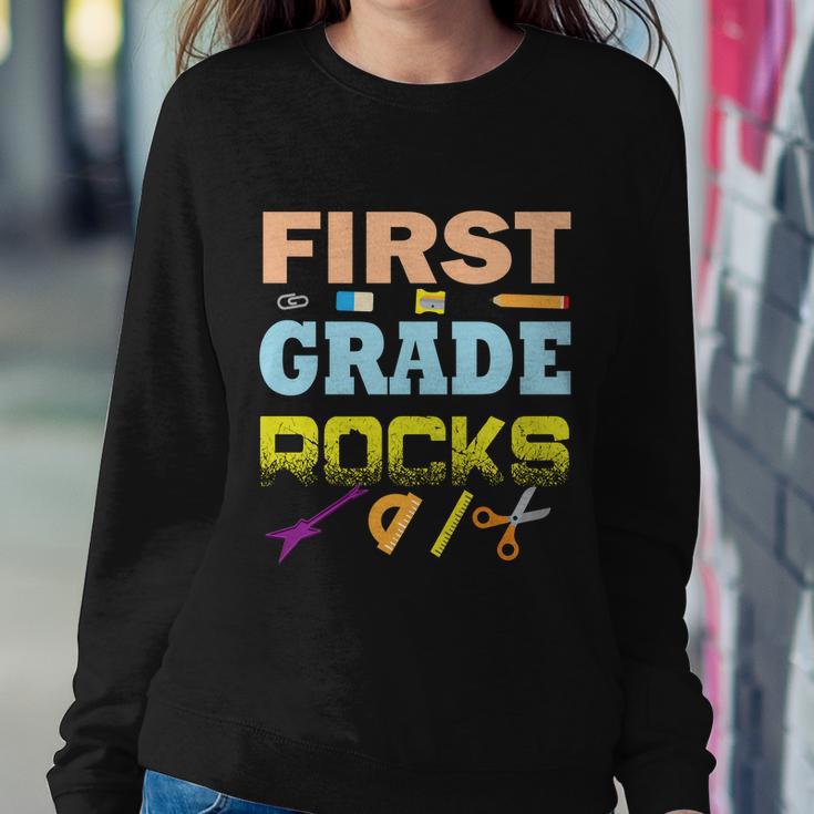 First Grade Rocks Funny School Student Teachers Graphics Plus Size Shirt Sweatshirt Gifts for Her