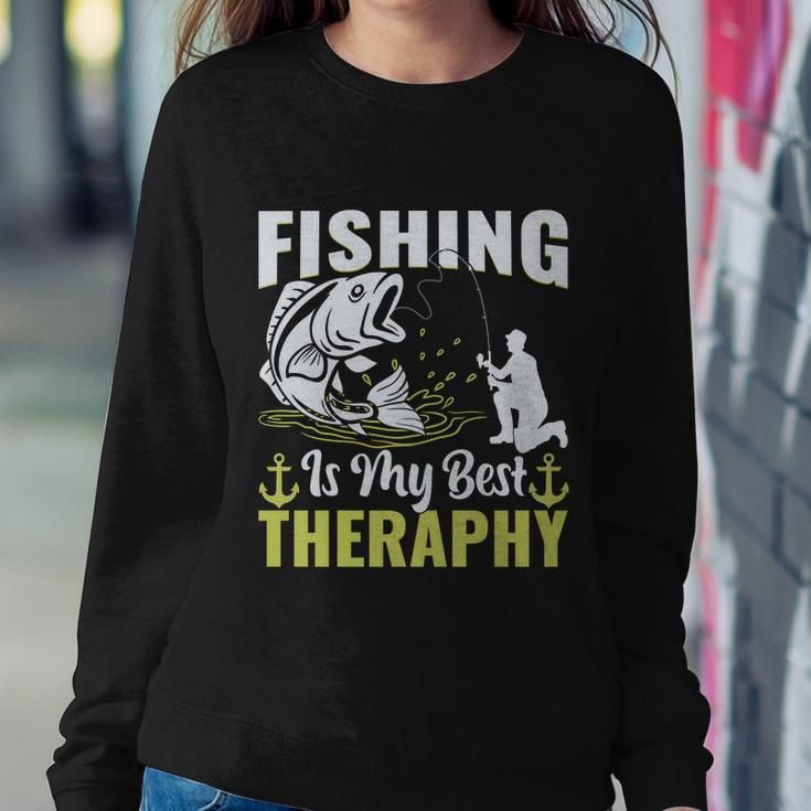 Fishing Is My Best Therapy Sweatshirt Gifts for Her