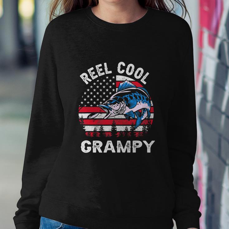 Flag Vintage Reel Cool Grampy Fishing For 4Th Of July Sweatshirt Gifts for Her