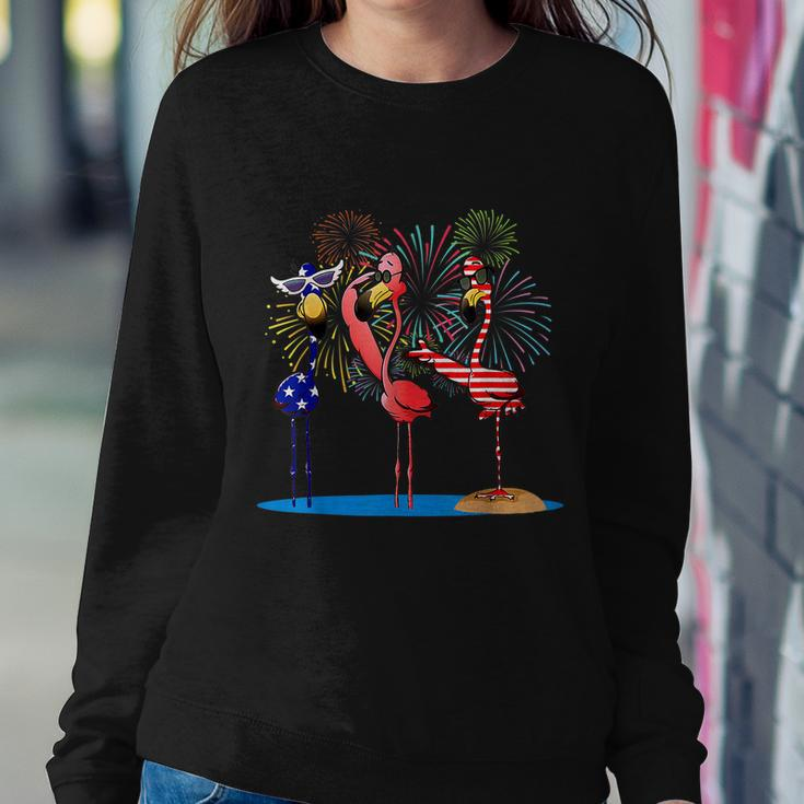 Flamingo 4Th Of July American Flag Flamingo Independence Sweatshirt Gifts for Her