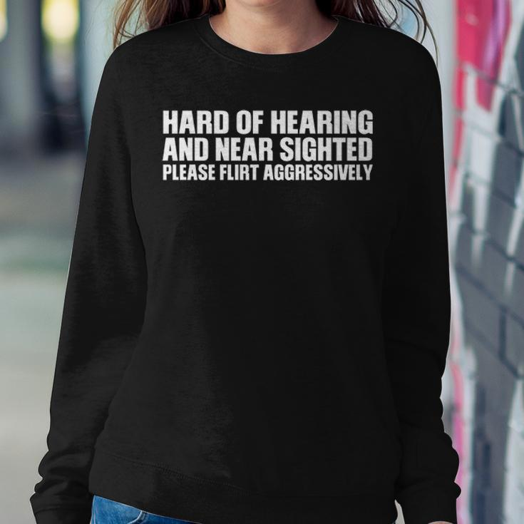 Flirt Aggressively Sweatshirt Gifts for Her