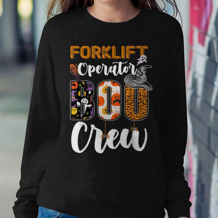 Forklift Operator Boo Crew Ghost Funny Halloween Matching Sweatshirt Gifts for Her