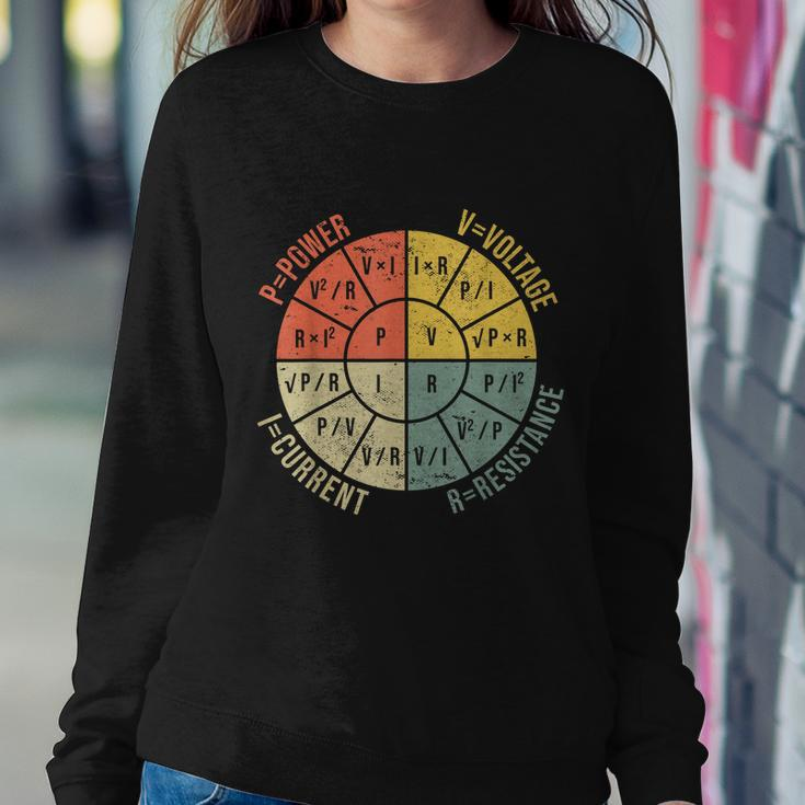 Formula Wheel Electrical Engineering Electricity Ohms Law Sweatshirt Gifts for Her