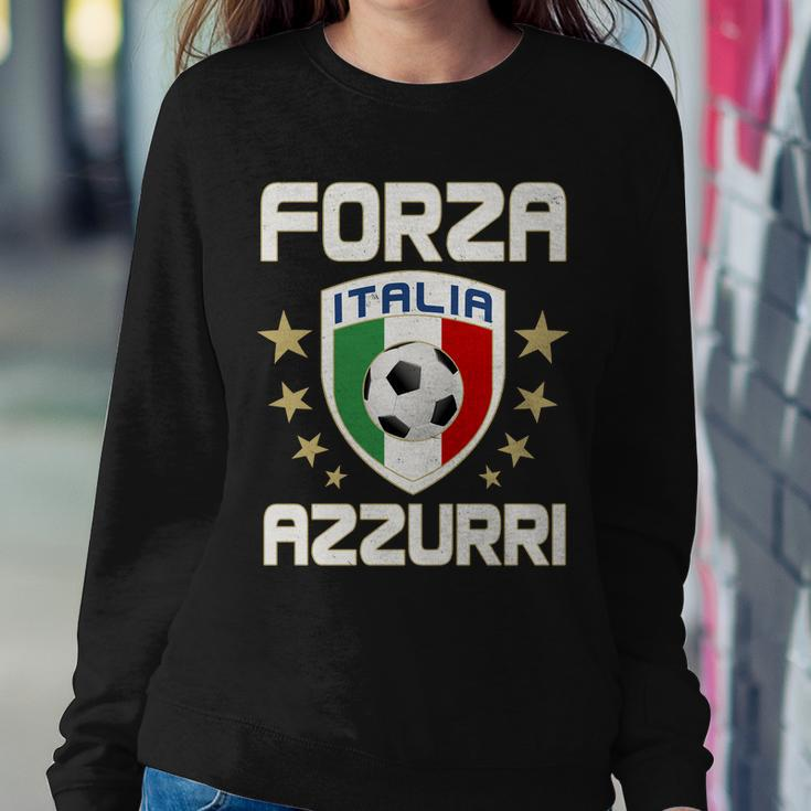 Forza Azzurri Italia Italy Shield Logo Soccer Team Sweatshirt Gifts for Her