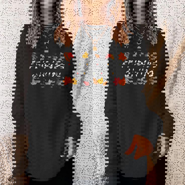 Friendsgiving Fall Autumn Friends & Family Thanksgiving Men Women Sweatshirt Graphic Print Unisex Gifts for Her