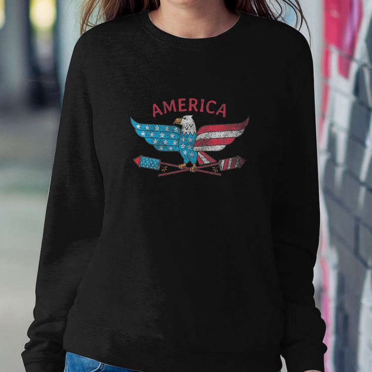 Funny 4Th Of July American Eagle Sweatshirt Gifts for Her