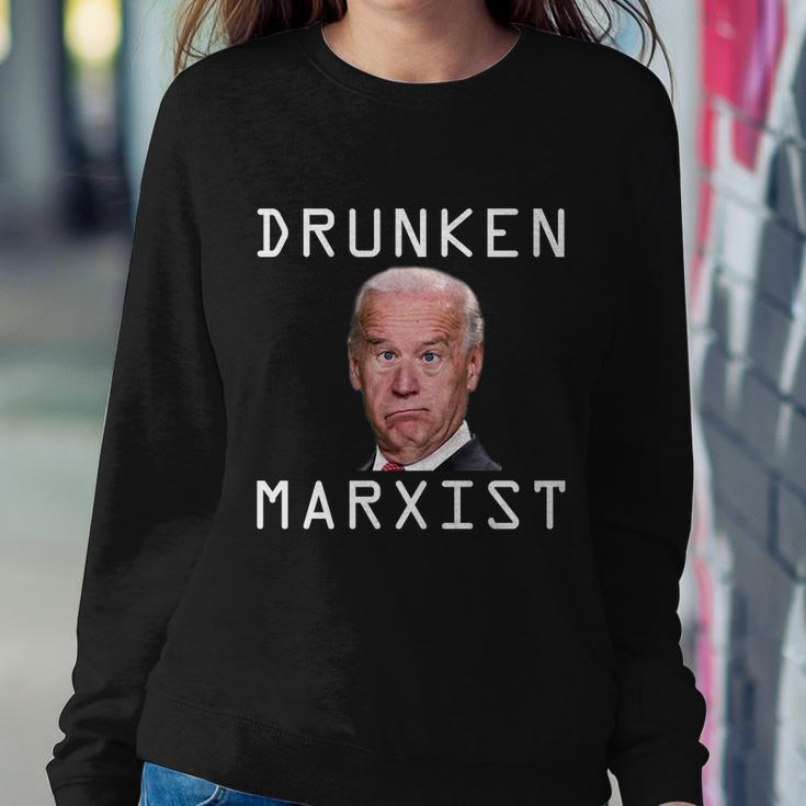 Funny Anti Biden Drunken Marxist Joe Biden Sweatshirt Gifts for Her
