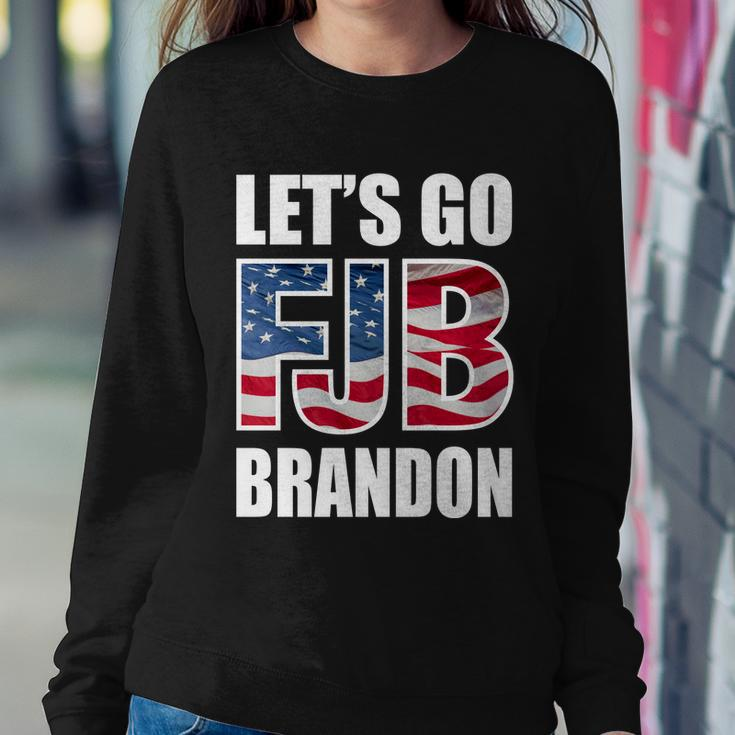 Funny Anti Biden Fjb Lets Go Brandon Fjb Flag Image Apparel Sweatshirt Gifts for Her