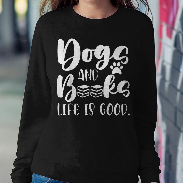 Funny Book Lovers Reading Lovers Dogs Books And Dogs Sweatshirt Gifts for Her