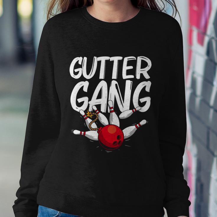 Funny Bowling Gift For Men Women Cool Funny Gutter Gang Bowlers Gift Sweatshirt Gifts for Her
