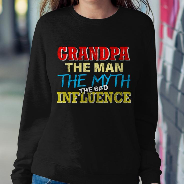Funny Grandpa Man Myth The Bad Influence Tshirt Sweatshirt Gifts for Her
