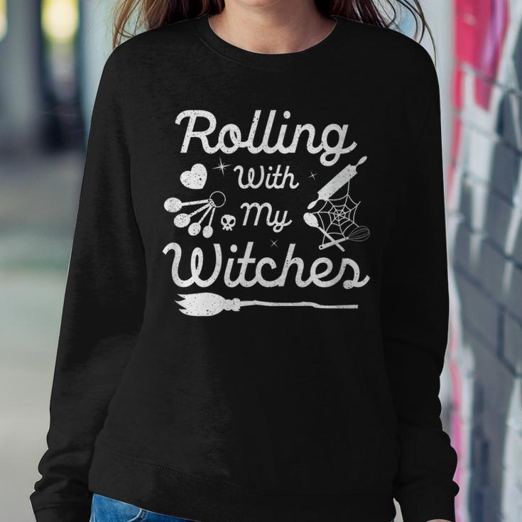 Funny Halloween Baker Cooking Witch Rolling With My Witches Sweatshirt Gifts for Her