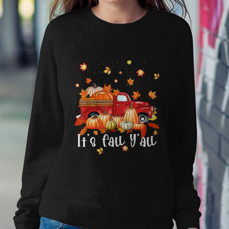 Funny Halloween Its Fall Yall Pumpkins Maple Farm Truck Autumn Fall Sweatshirt Gifts for Her
