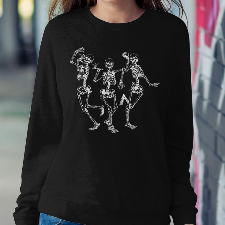 Funny Halloween Spooky Bones Skull Dancing Skeleton Sweatshirt Gifts for Her