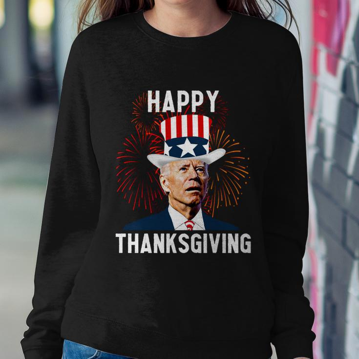 Funny Joe Biden Happy Thanksgiving For 4Th Of July Sweatshirt Gifts for Her