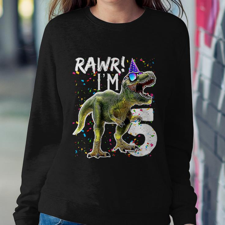 Funny Kids Rawr Im 5 5Th Birthday Party GiftRex Dinosaur Gift For Boys Gift Tshirt Sweatshirt Gifts for Her