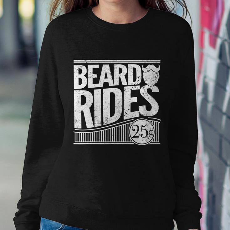 Funny Mens Beard Rides Gift Funny Vintage Distressed Mens Beard Gift Sweatshirt Gifts for Her