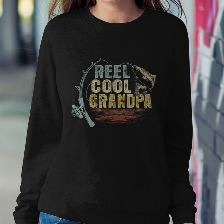 Funny Mens Funny Fishing Gift Vintage Reel Cool Grandpa Gift Sweatshirt Gifts for Her