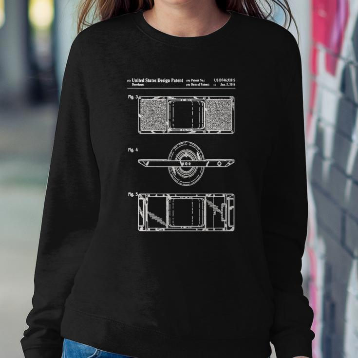Funny Onewheel Retro Vintage Onewheel Patent Drawing Sweatshirt Gifts for Her